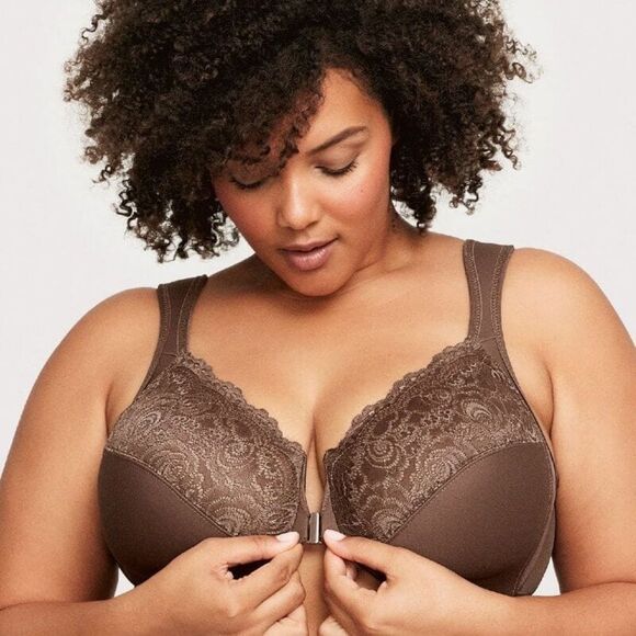 Glamorise WonderWire Front-Closure Bra Mocha size 36G NWT in packaging - Picture 1 of 11